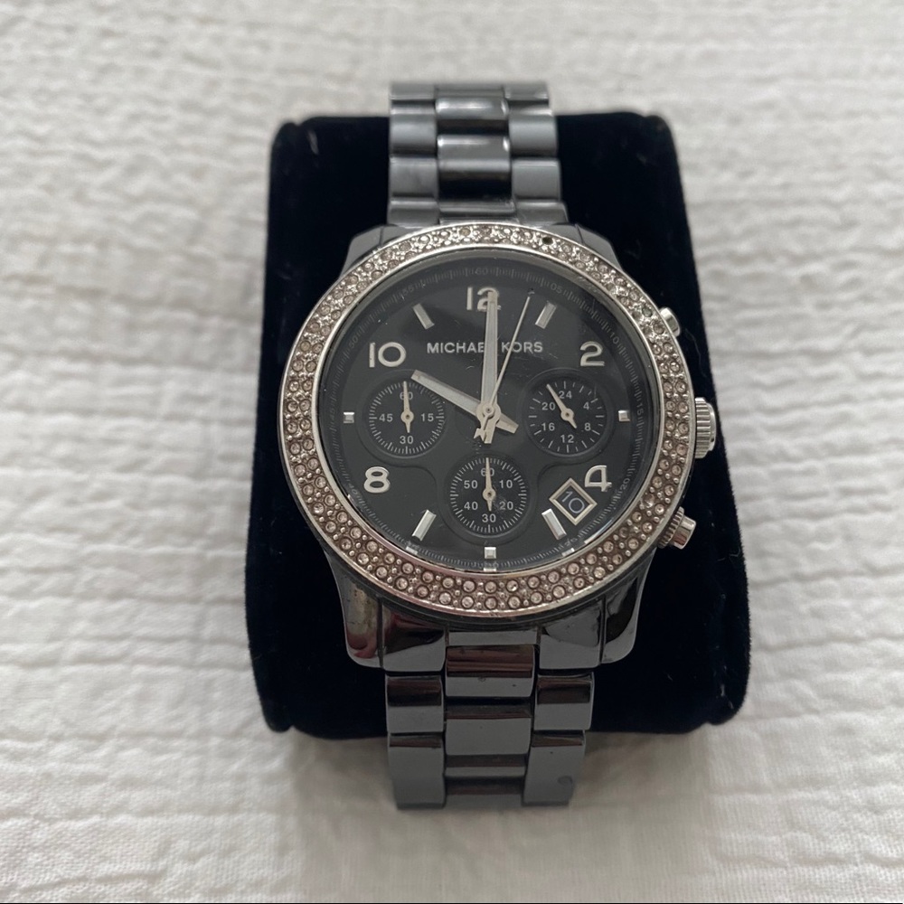 MK5190 Black Ceramic Chronograph Ladies Watch